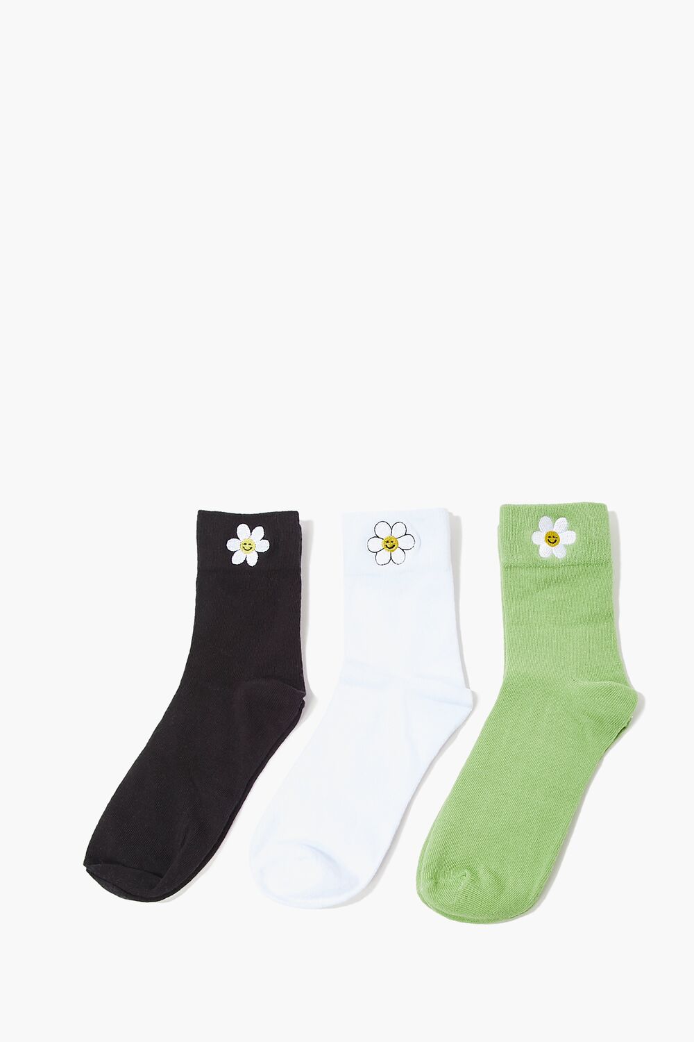 Embroidered Flower Crew Sock Set - 3 pack | Forever 21 near me