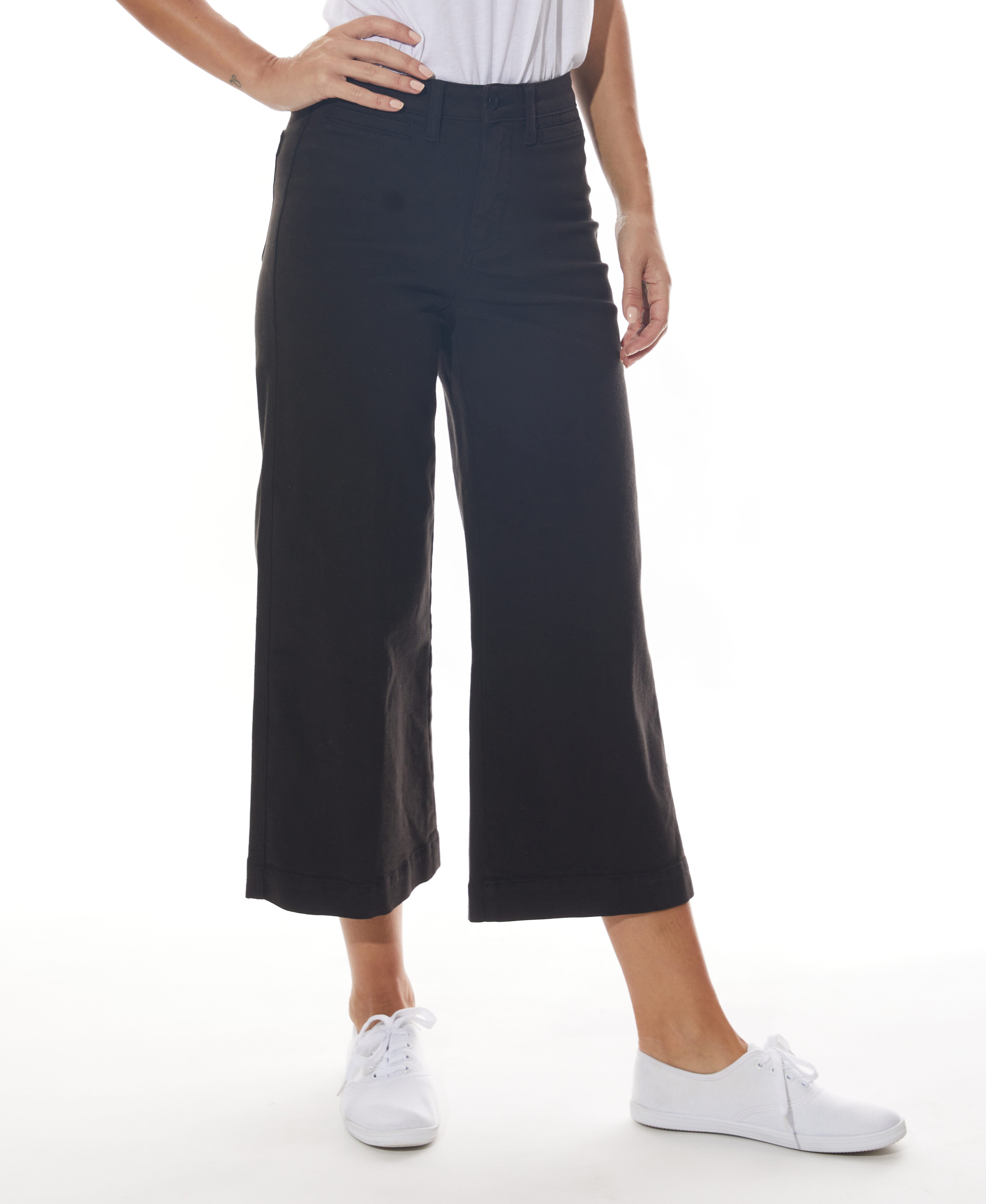 High Rise Crop Trousers with Front Pockets | Forever 21 Women